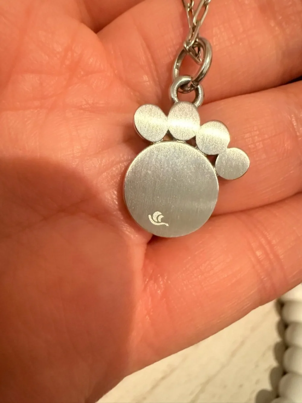 3 x 20$ Moon Paw Print Necklace Silver Tone Dog Lover Pendant